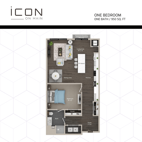 a floor plan  1 bedroom  one bath